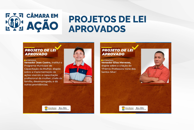 Câmara em Ação - Projetos de Lei Aprovados