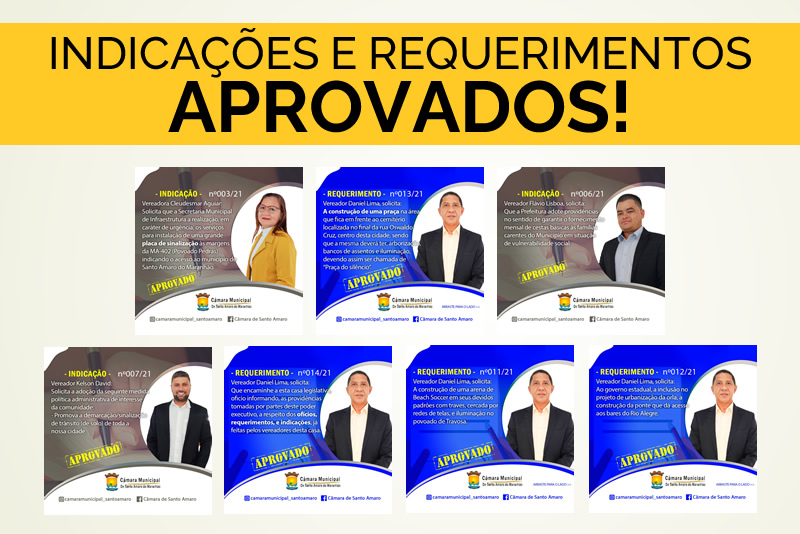 Indicações e Requerimentos Aprovados